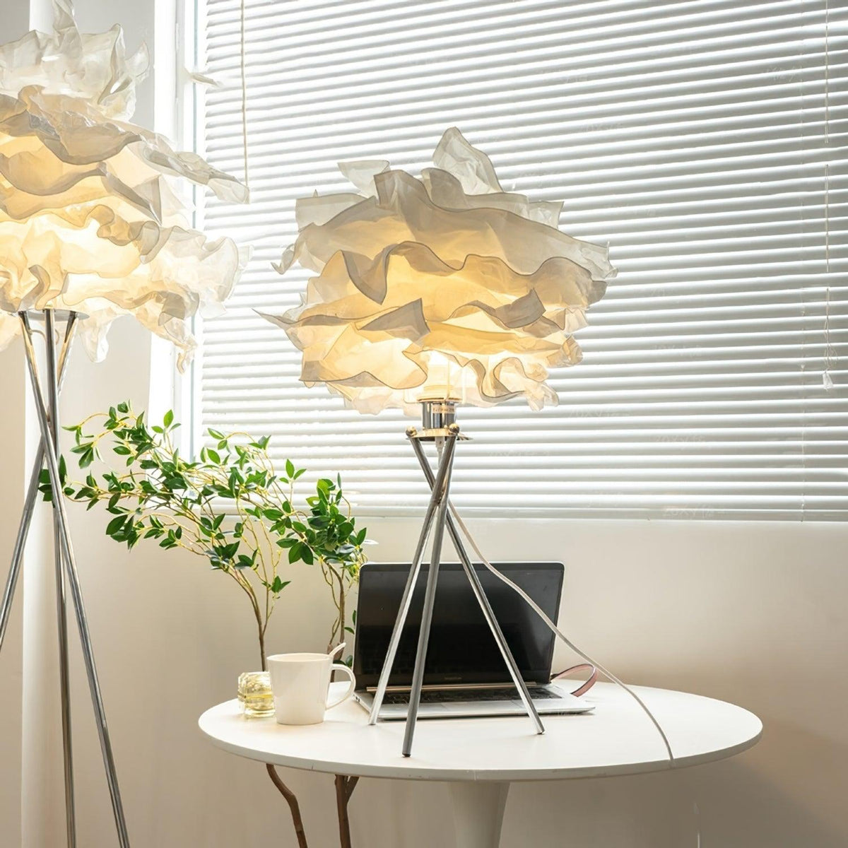 peony modern bordslampa i papper