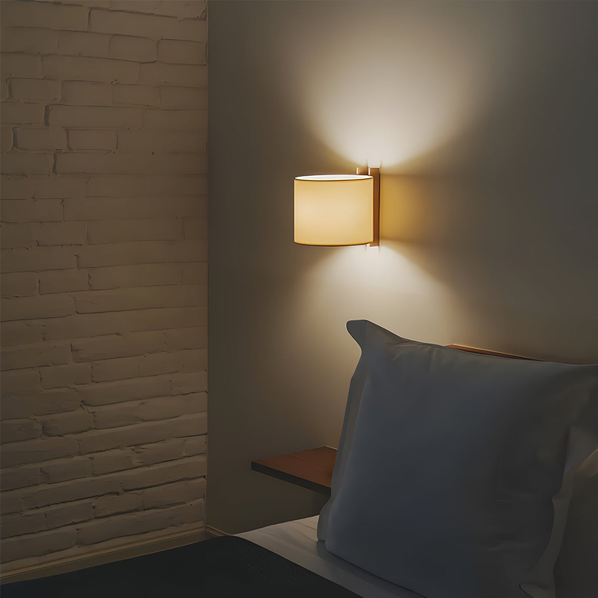 Candeeiro de parede minimalista em tecido Mirarenne