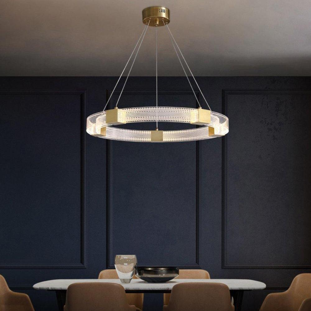 Candelabro moderno minimalista Eurdora com anel LED
