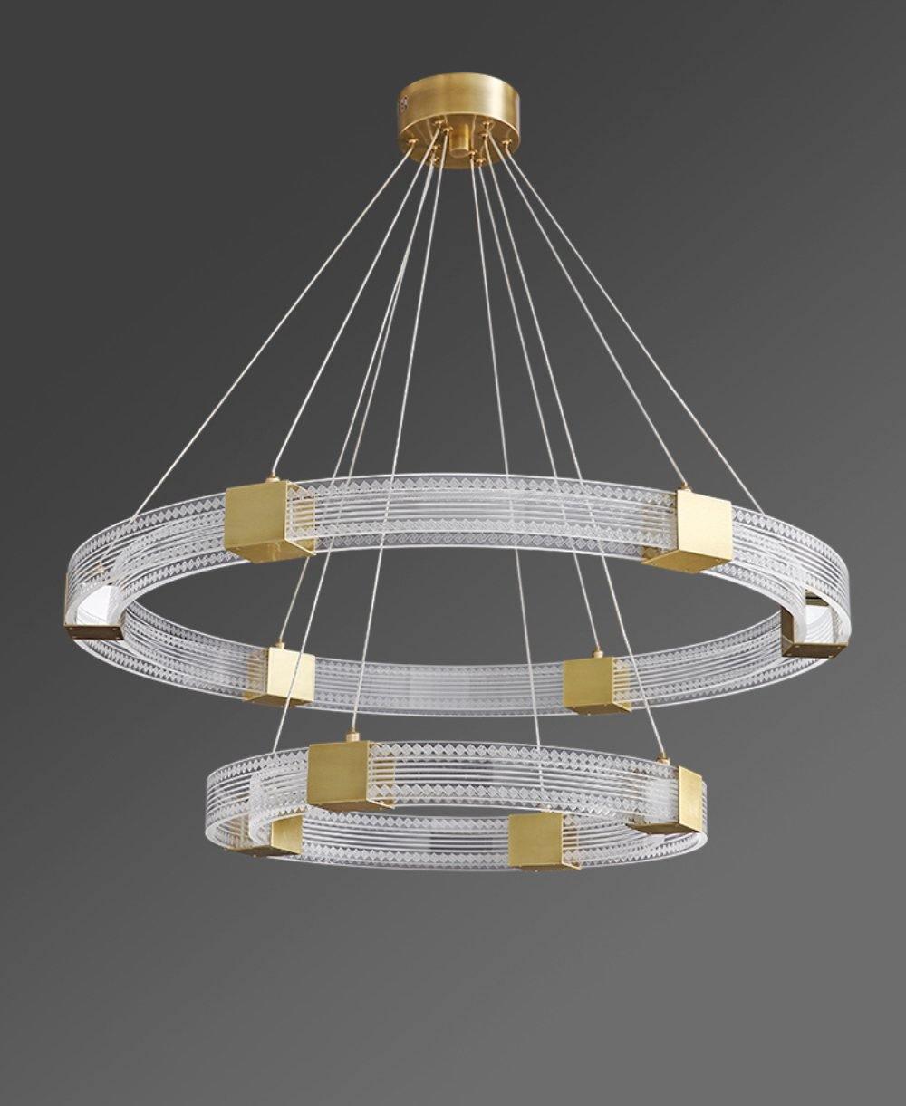 Candelabro moderno minimalista Eurdora com anel LED