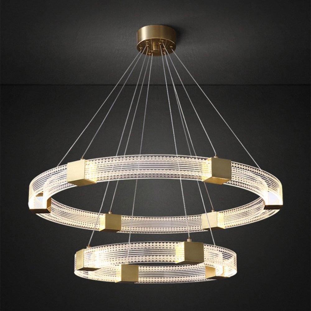 Candelabro moderno minimalista Eurdora com anel LED