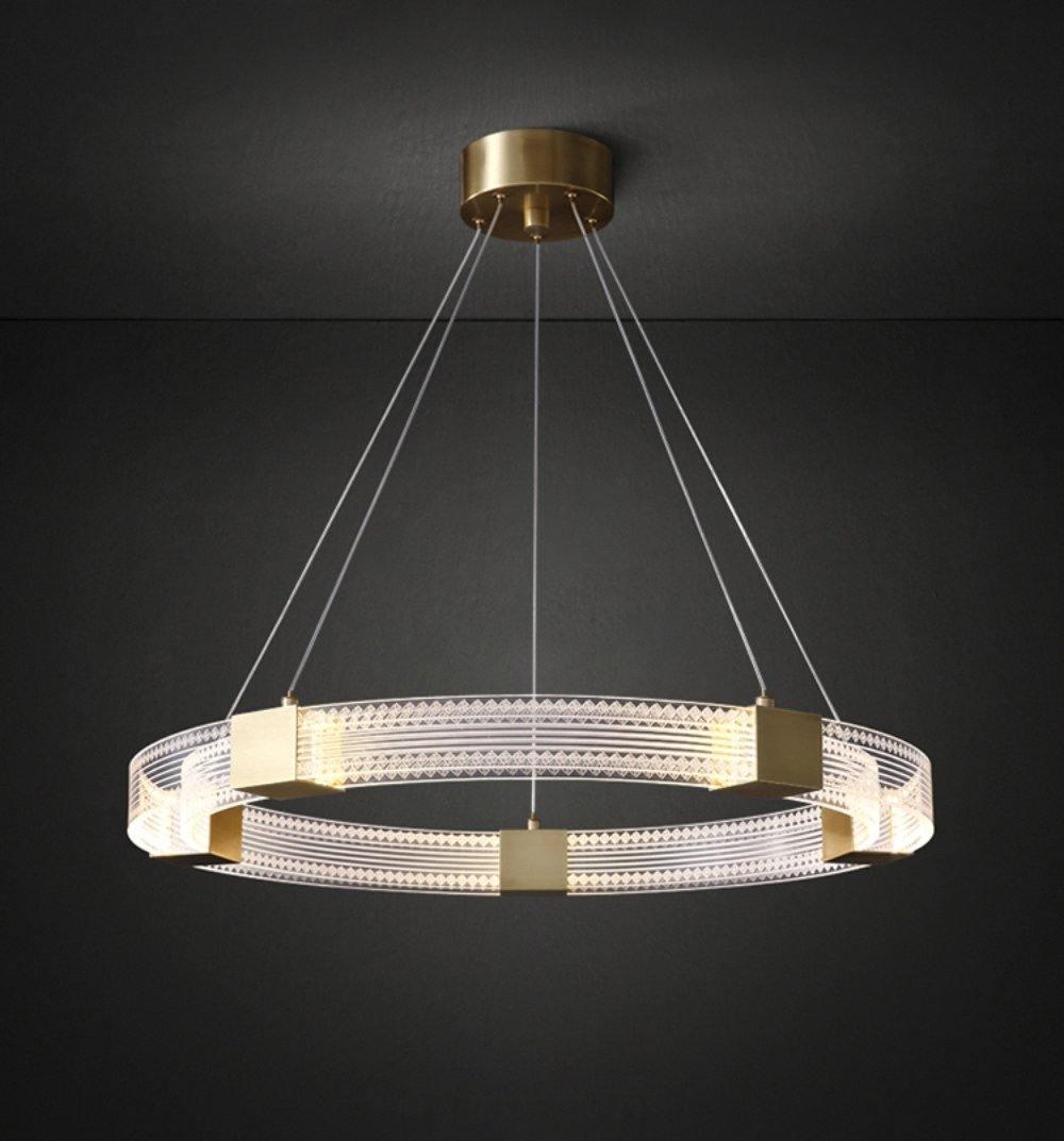 Candelabro moderno minimalista Eurdora com anel LED