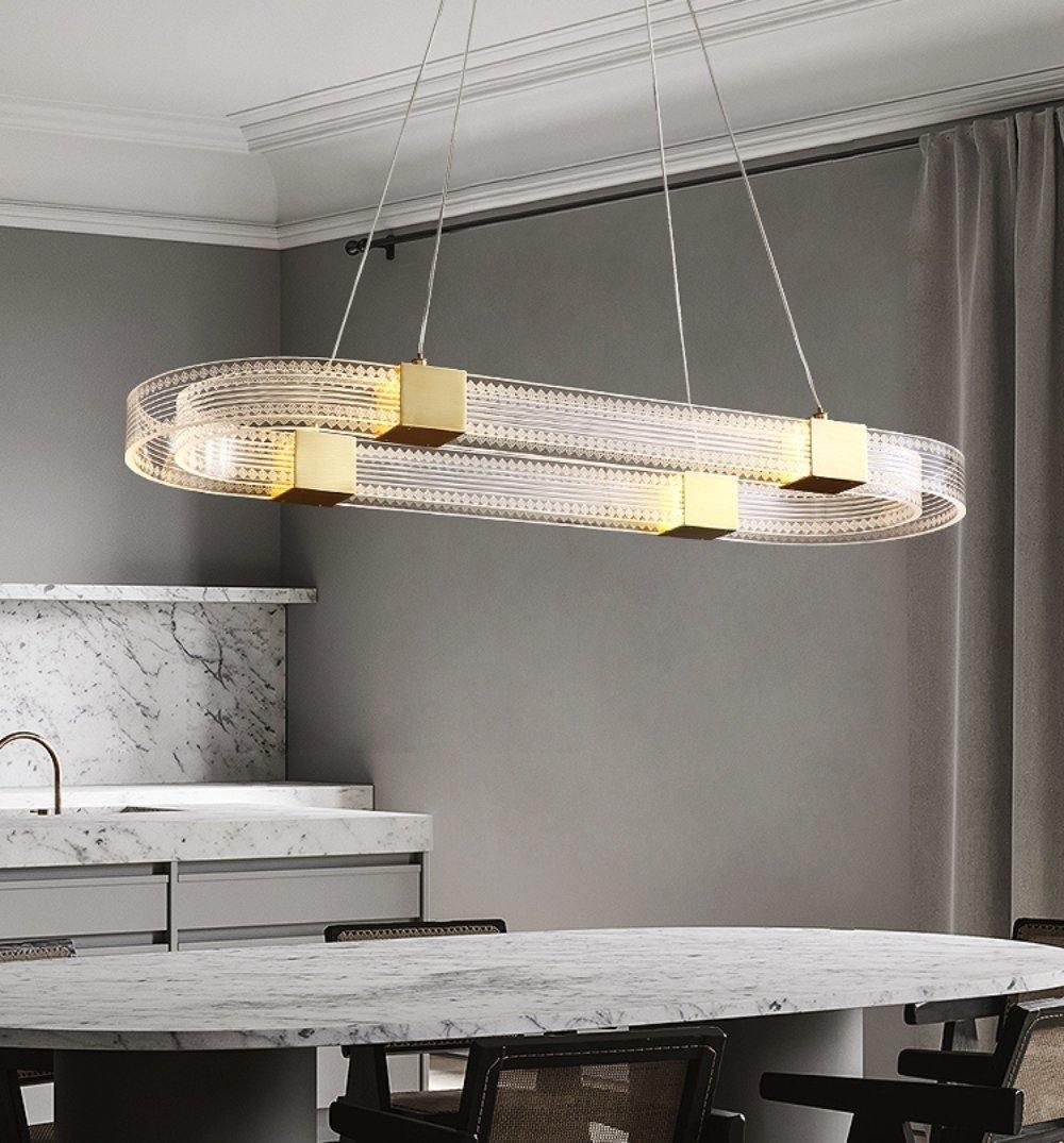 Candelabro moderno minimalista Eurdora com anel LED