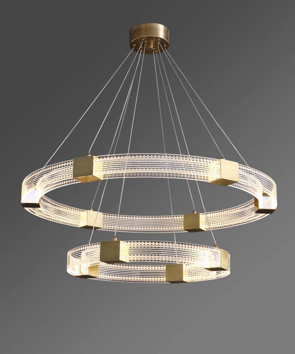 Candelabro moderno minimalista Eurdora com anel LED