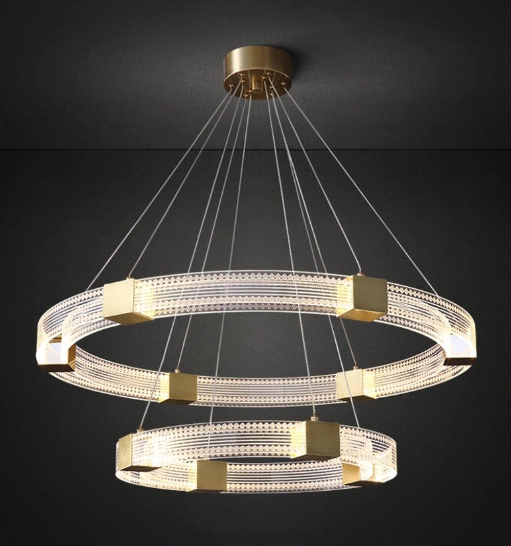 Candelabro moderno minimalista Eurdora com anel LED