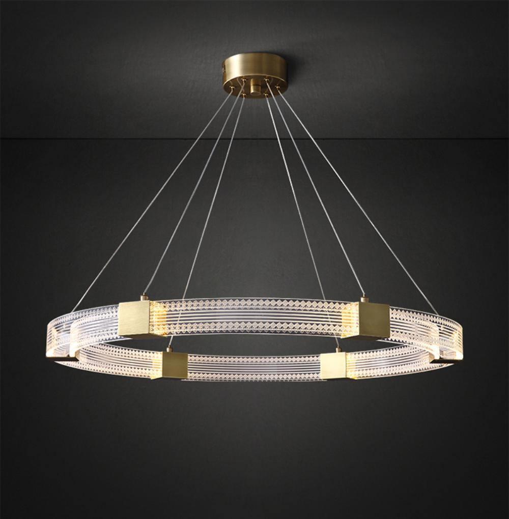 Candelabro moderno minimalista Eurdora com anel LED