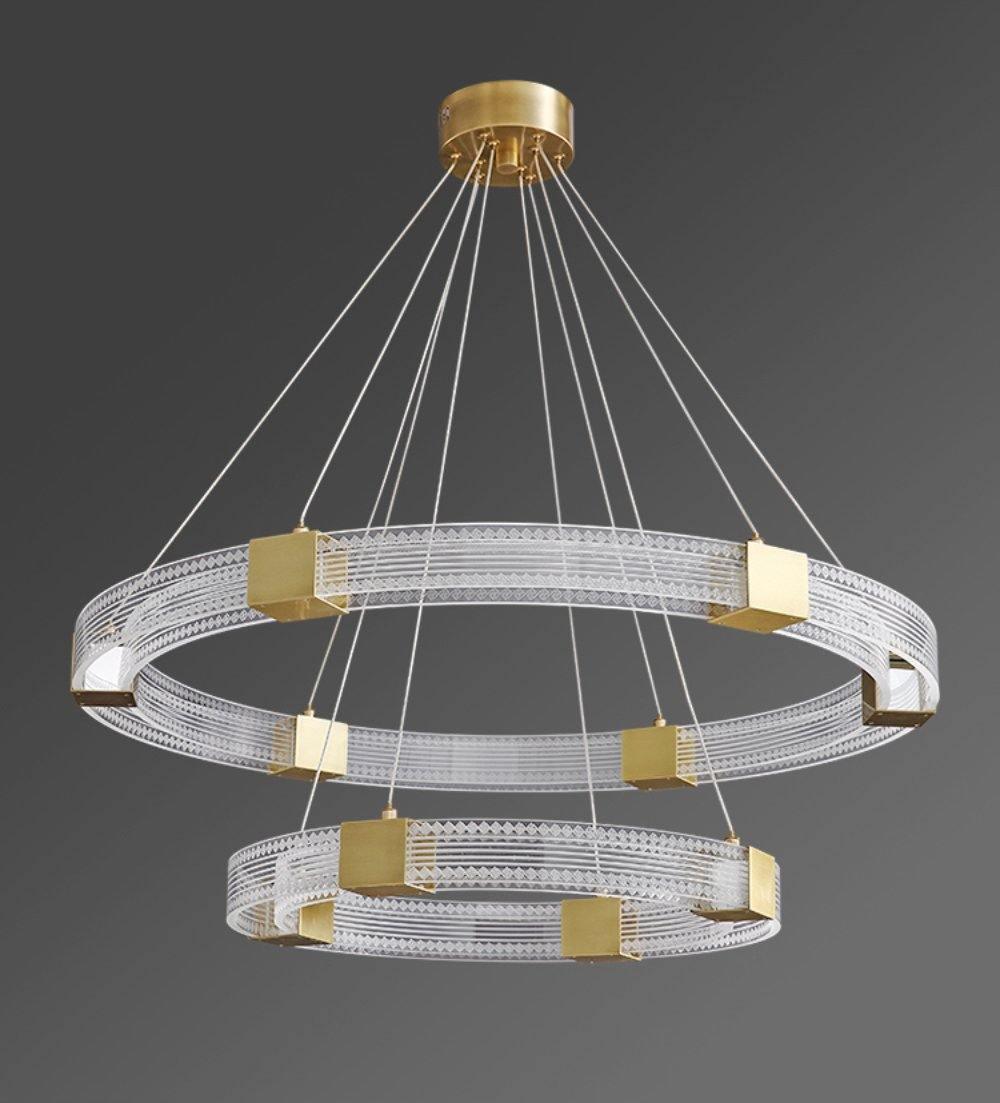Candelabro moderno minimalista Eurdora com anel LED