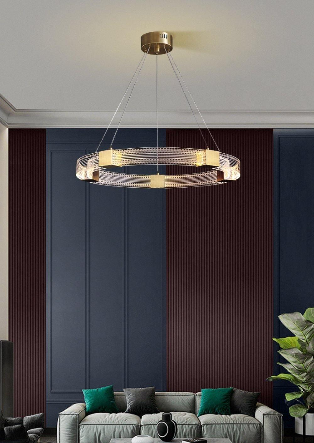 Candelabro moderno minimalista Eurdora com anel LED