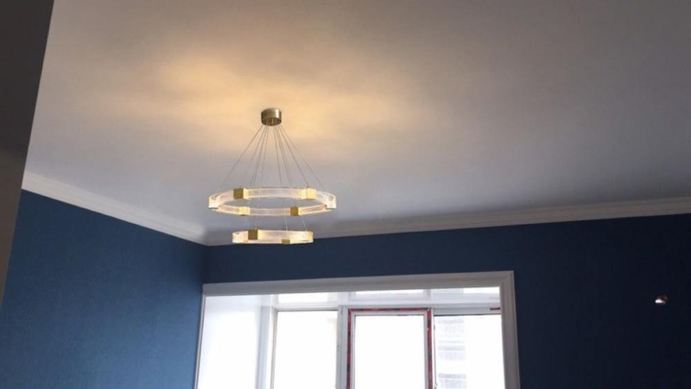 Candelabro moderno minimalista Eurdora com anel LED