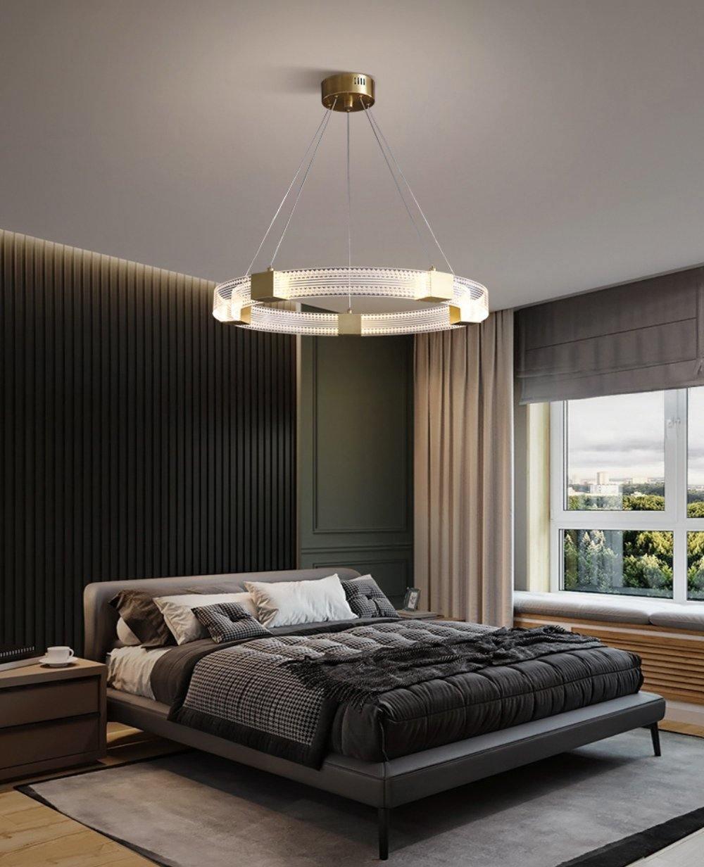 Candelabro moderno minimalista Eurdora com anel LED