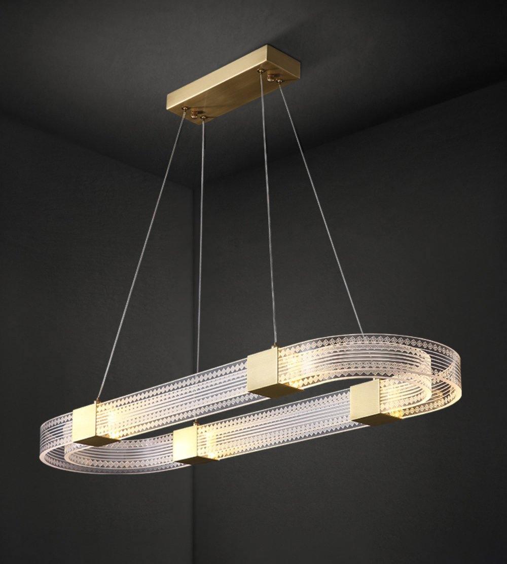 Candelabro moderno minimalista Eurdora com anel LED