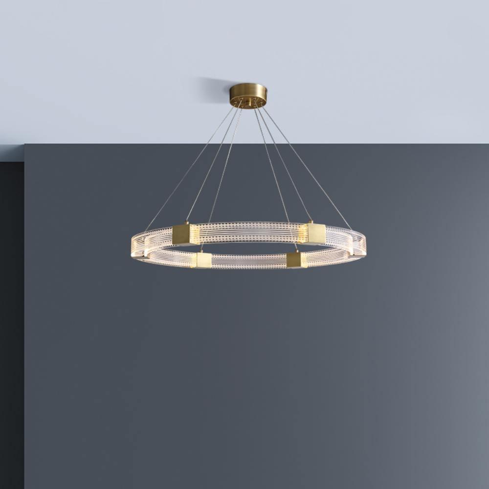 Candelabro moderno minimalista Eurdora com anel LED