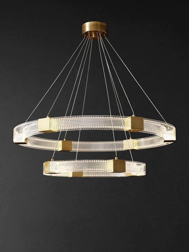 Candelabro moderno minimalista Eurdora com anel LED