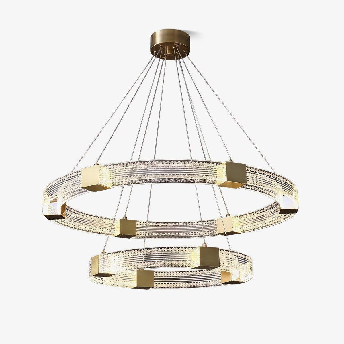 Candelabro moderno minimalista Eurdora com anel LED