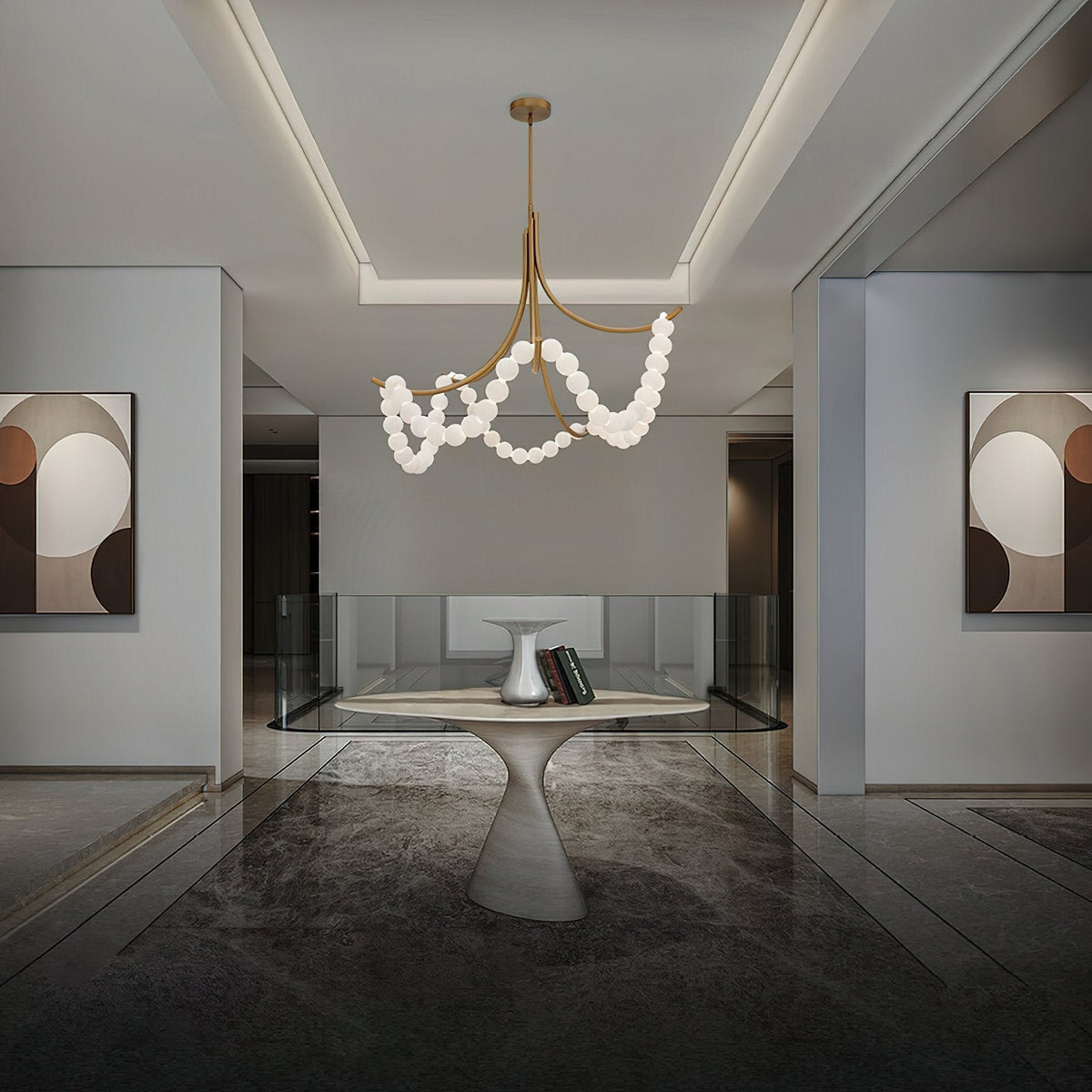 Candeeiro de lustre em alabastro Parel