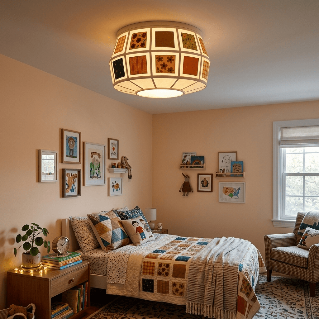 Eulalie patchwork-quilt-loftslampe