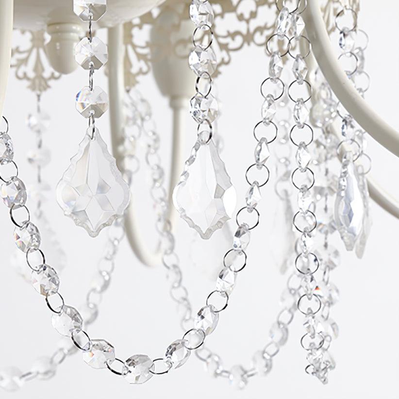 Candeeiro de teto Elyalaria com borlas de cristal