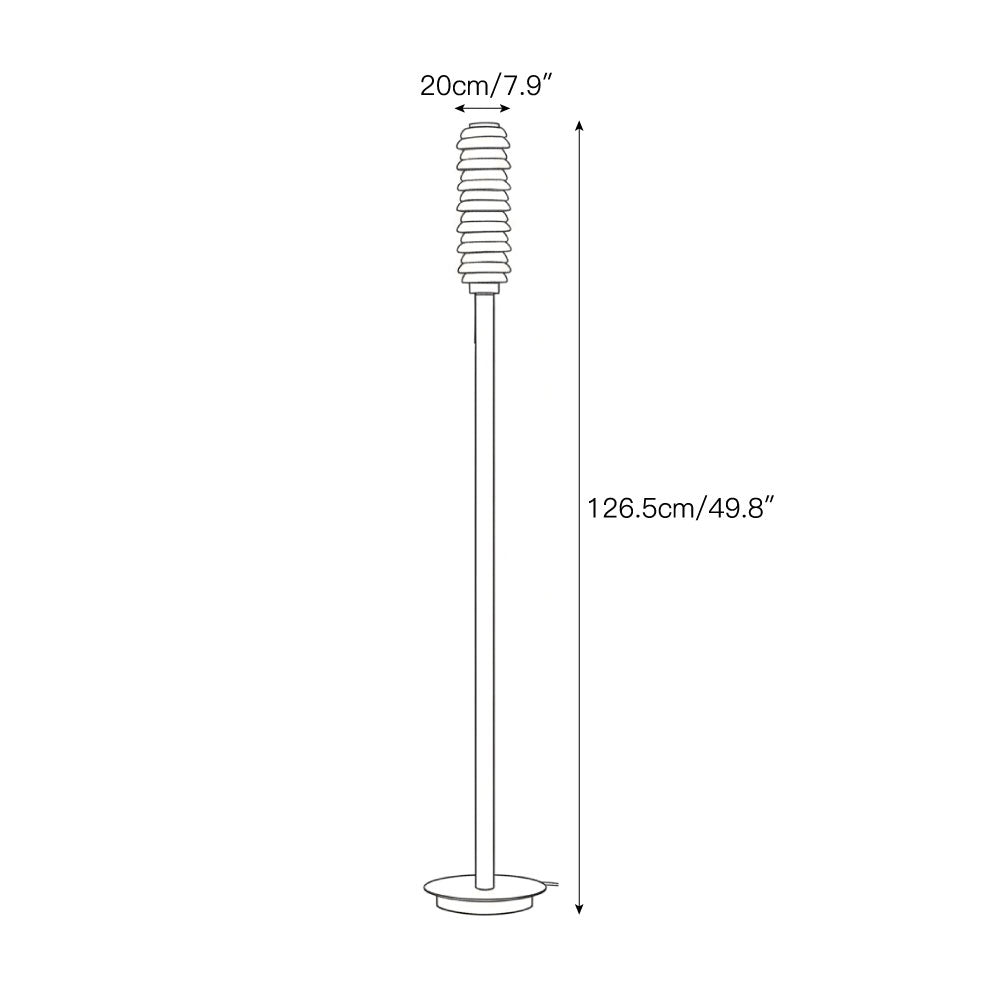 Eiroiella-gulvlampe i alabast