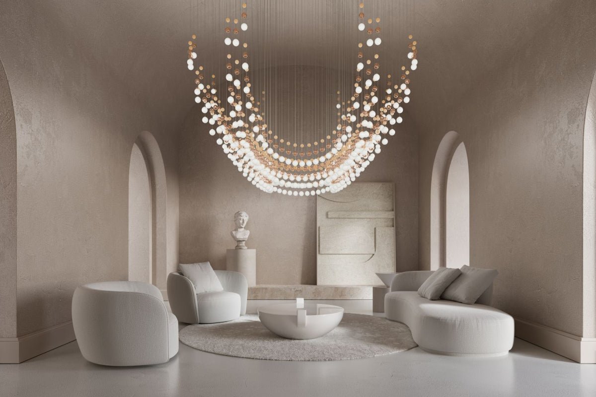 Pearl Veil Couture Cascade anpassningsbar ljuskrona