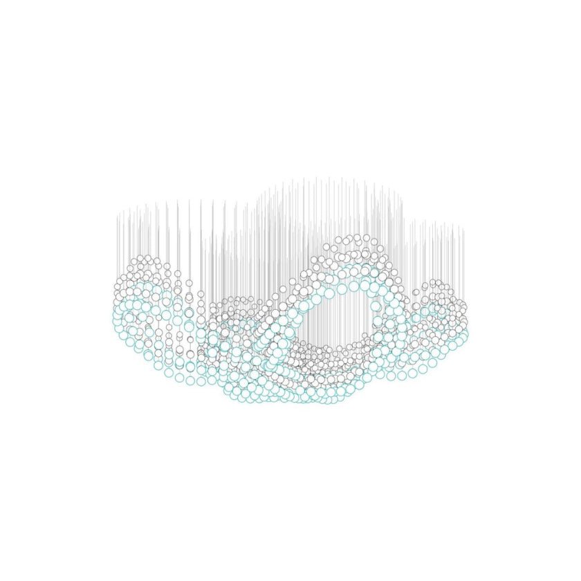 Pearl Veil Couture Cascade anpassningsbar ljuskrona
