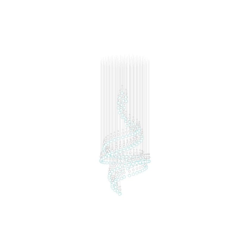 Pearl Veil Couture Cascade anpassningsbar ljuskrona