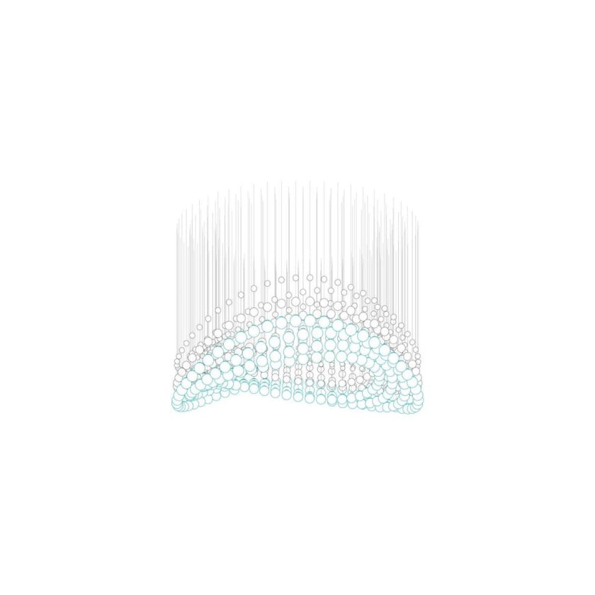 Pearl Veil Couture Cascade anpassningsbar ljuskrona