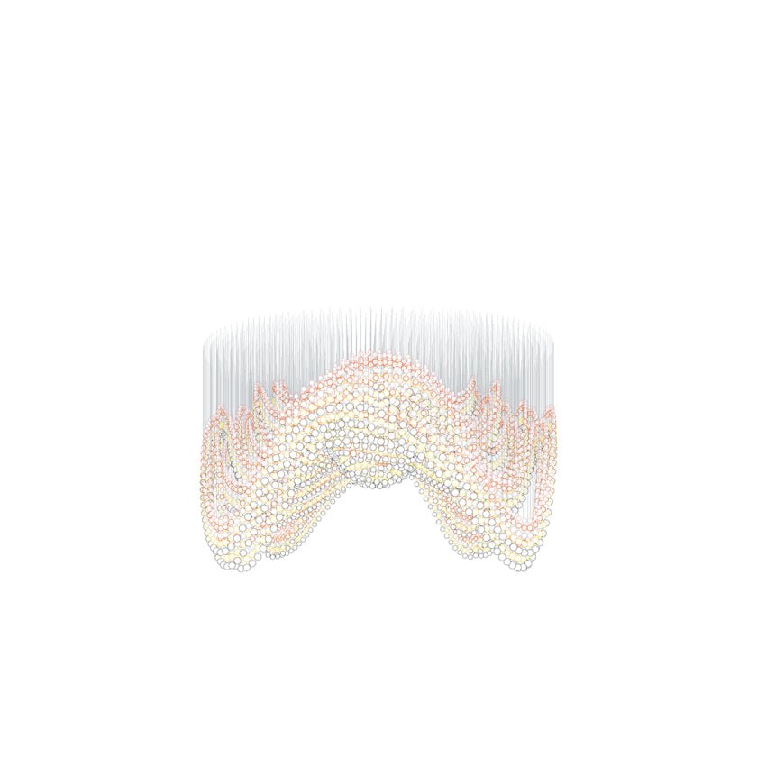 Pearl Veil Couture Cascade anpassningsbar ljuskrona