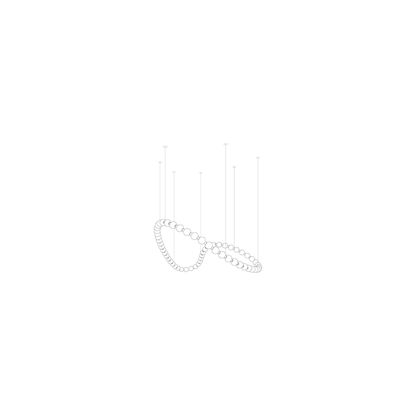 Pearl Symphony Grand Cascade-lysekrone, kan tilpasses
