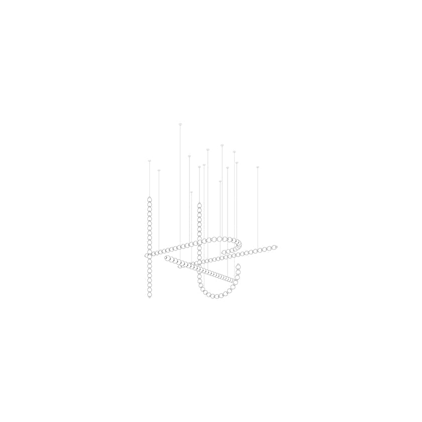 Pearl Symphony Grand Cascade-lysekrone, kan tilpasses