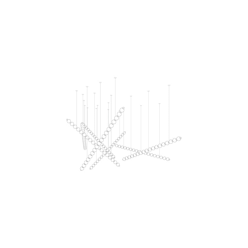Pearl Symphony Grand Cascade-lysekrone, kan tilpasses