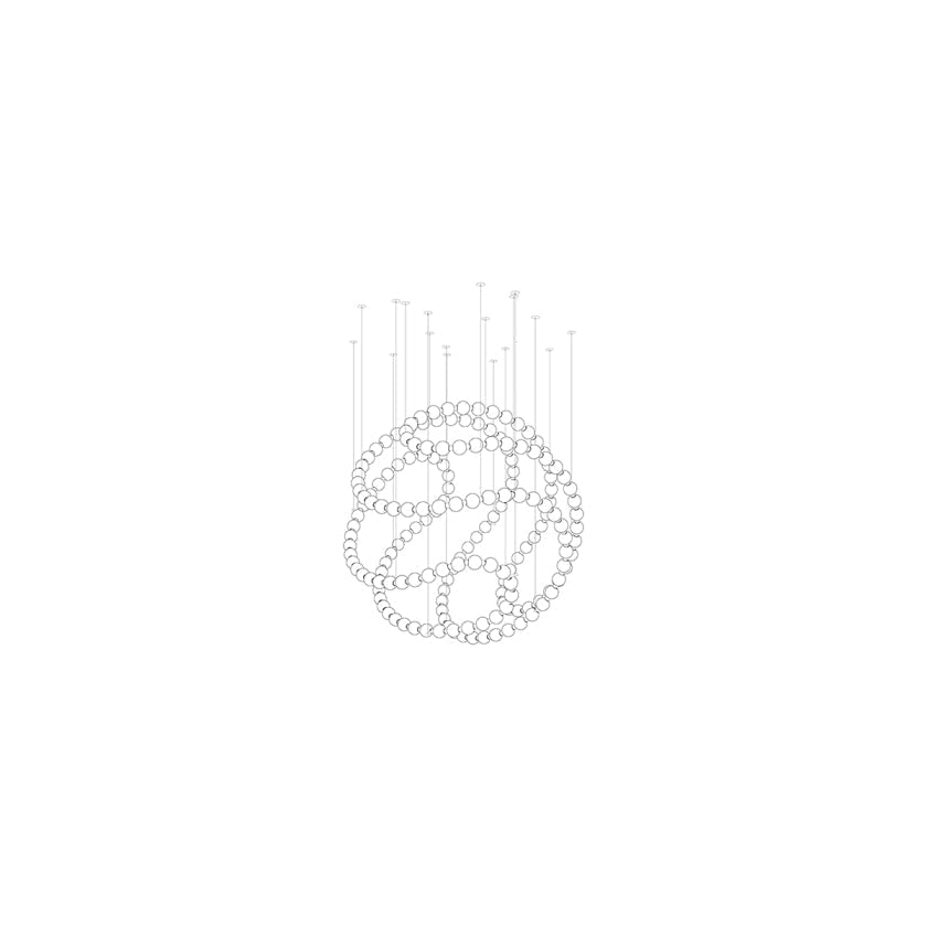 Pearl Symphony Grand Cascade-lysekrone, kan tilpasses