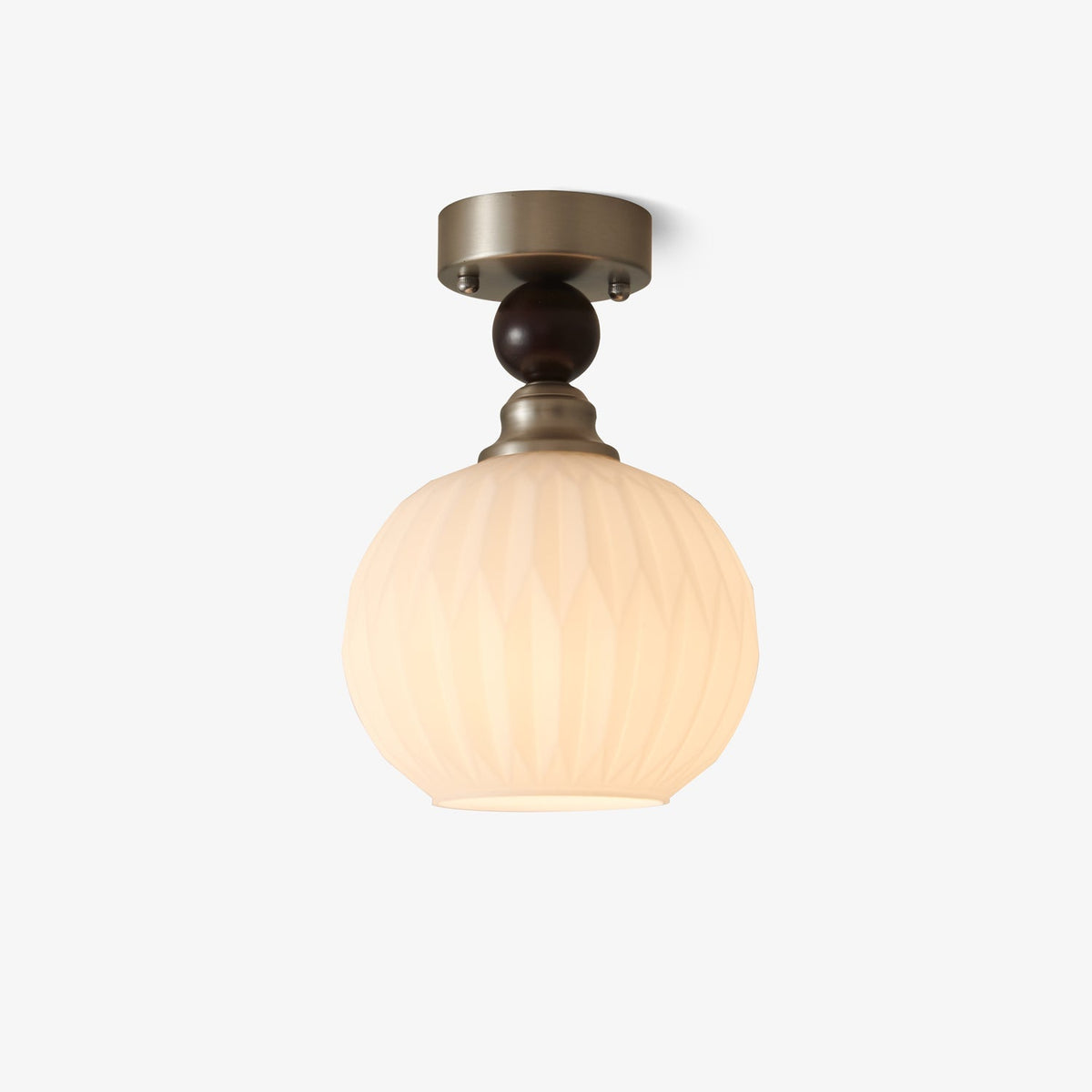 Candeeiro de teto de vidro moderno minimalista em esfera pérola Ivcarila