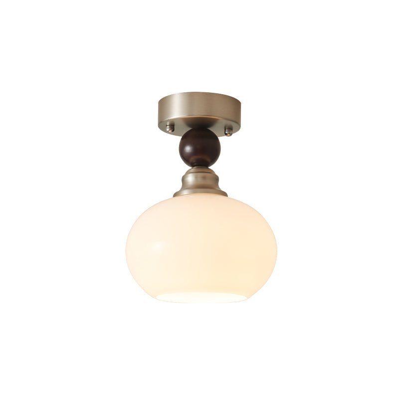 Candeeiro de teto de vidro moderno minimalista em esfera pérola Ivcarila