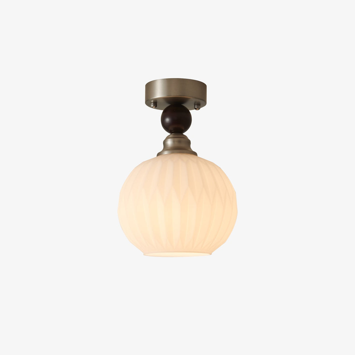 Candeeiro de teto de vidro moderno minimalista em esfera pérola Ivcarila