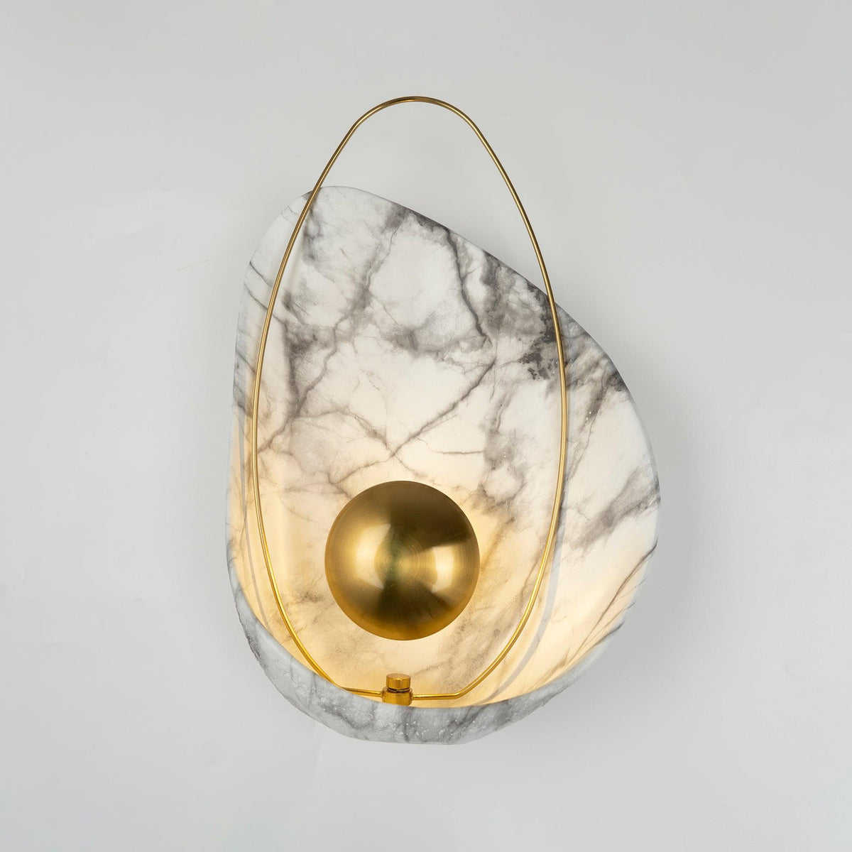 Luminária de parede Vethaora premium nórdica de arte, pérola e resina