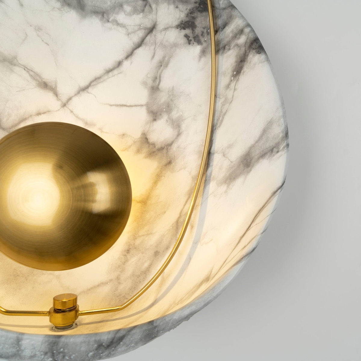 Luminária de parede Vethaora premium nórdica de arte, pérola e resina