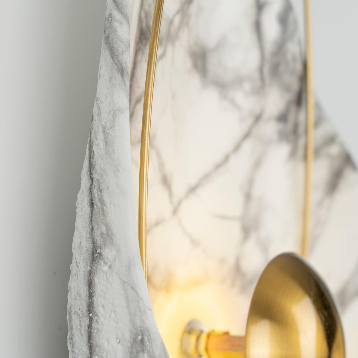 Luminária de parede Vethaora premium nórdica de arte, pérola e resina