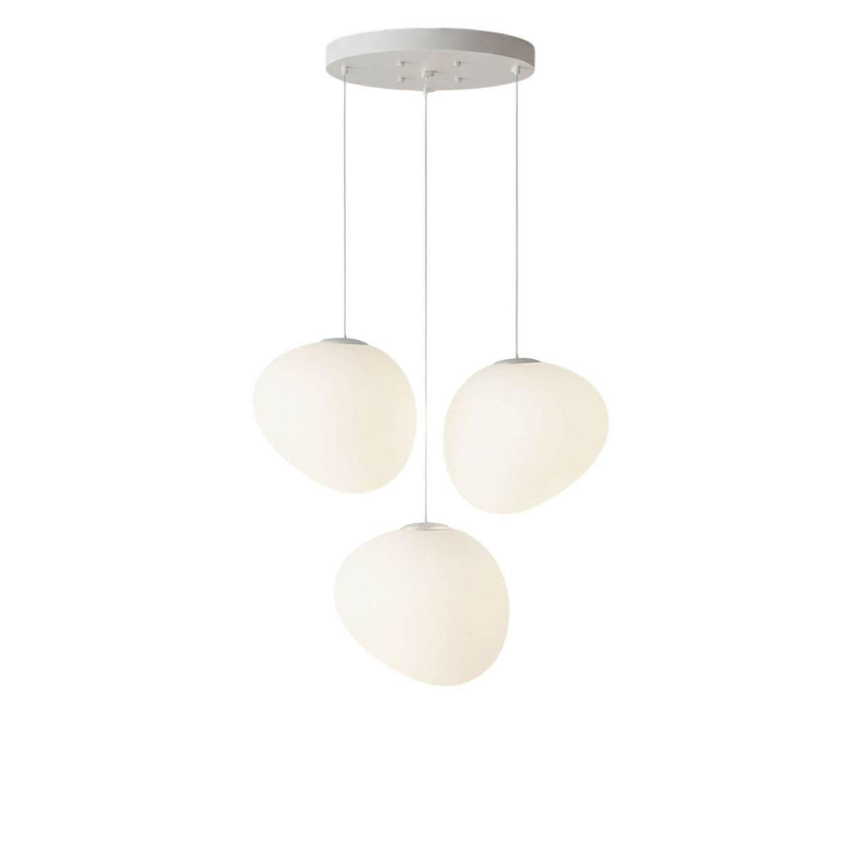 Elva pendellampa med glaskulor
