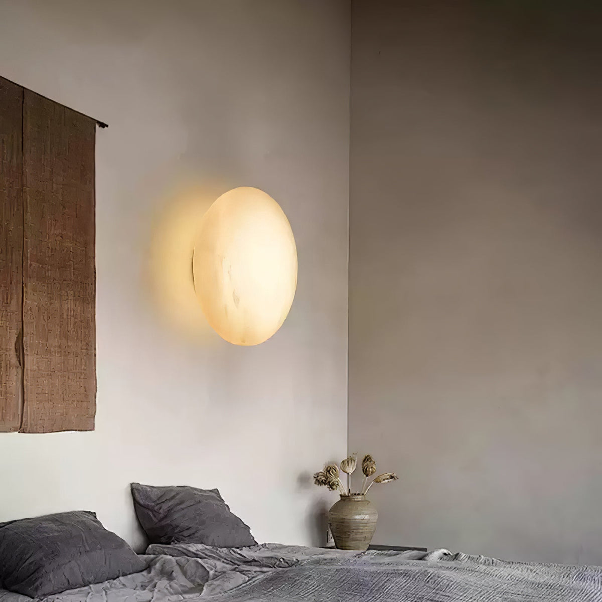 Eurthais minimalistisk væglampe i alabast