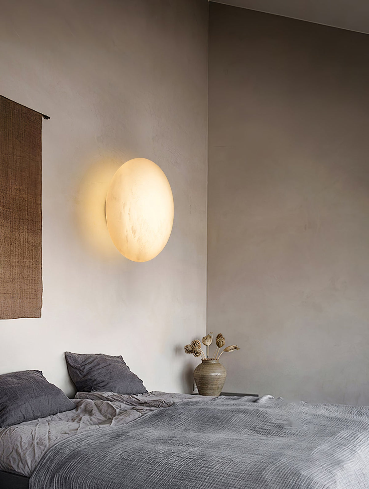 Eurthais minimalistisk væglampe i alabast