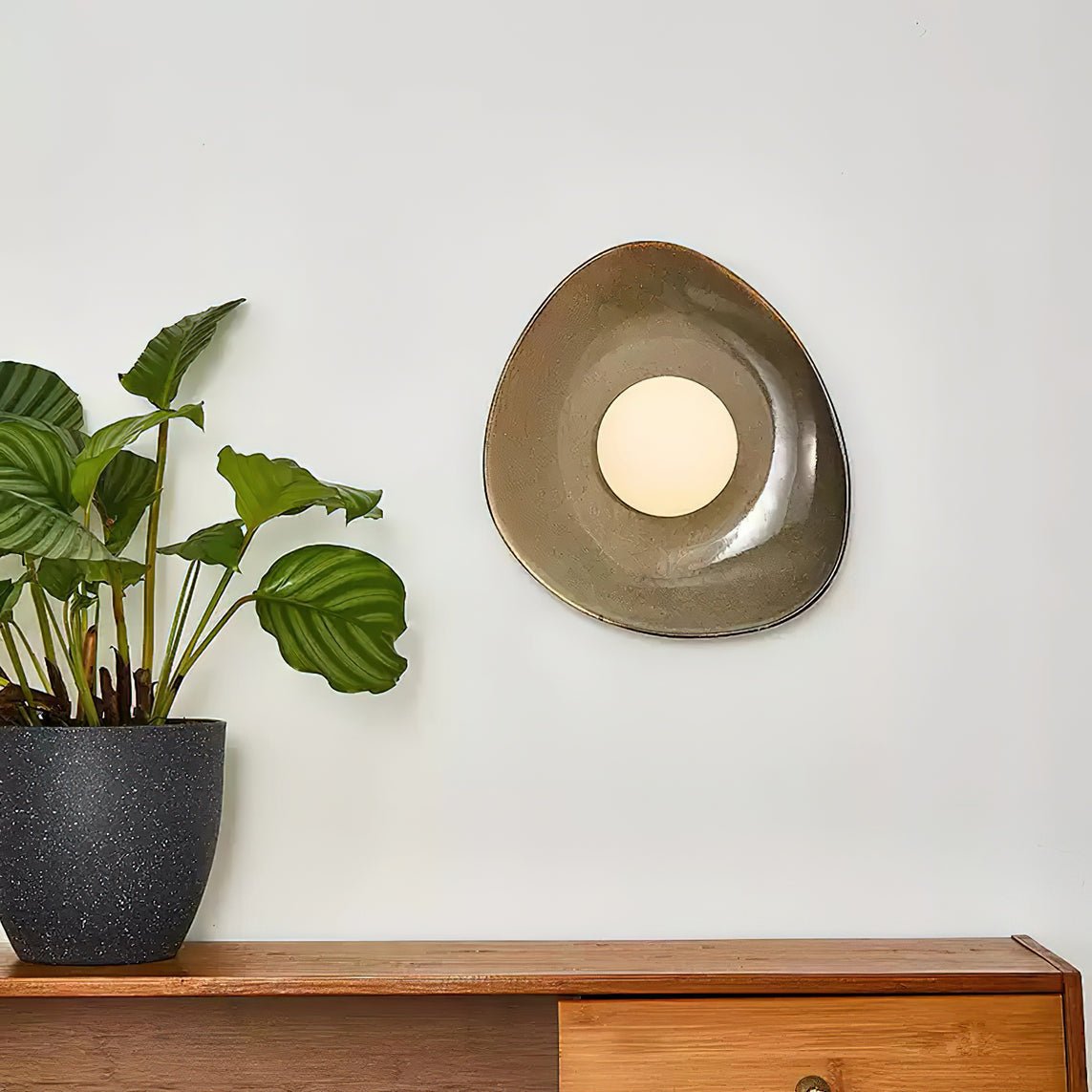 Ertalila elegante keramiske væglampe Pebble Disc