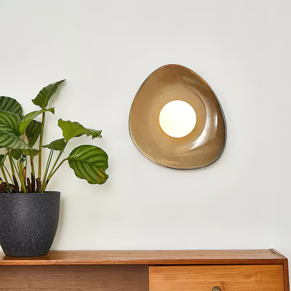 Ertalila elegante keramiske væglampe Pebble Disc