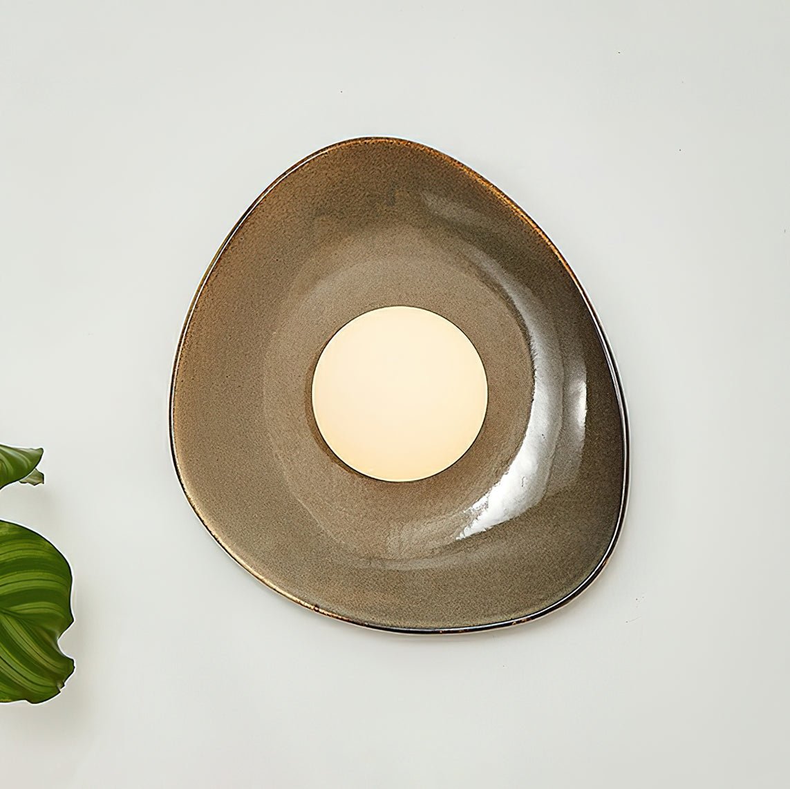 Ertalila elegante keramiske væglampe Pebble Disc