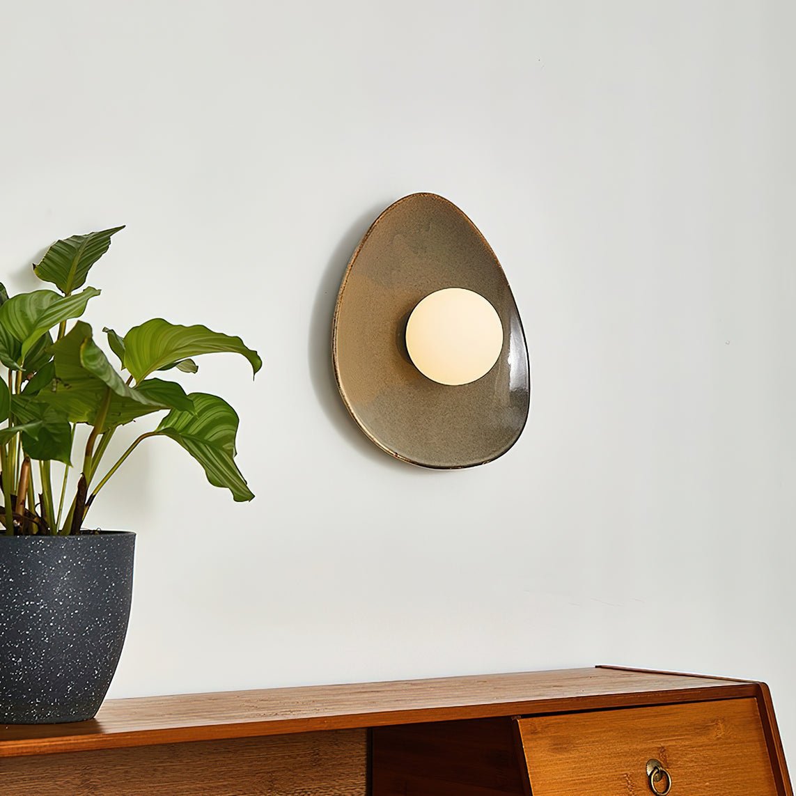 Ertalila elegante keramiske væglampe Pebble Disc