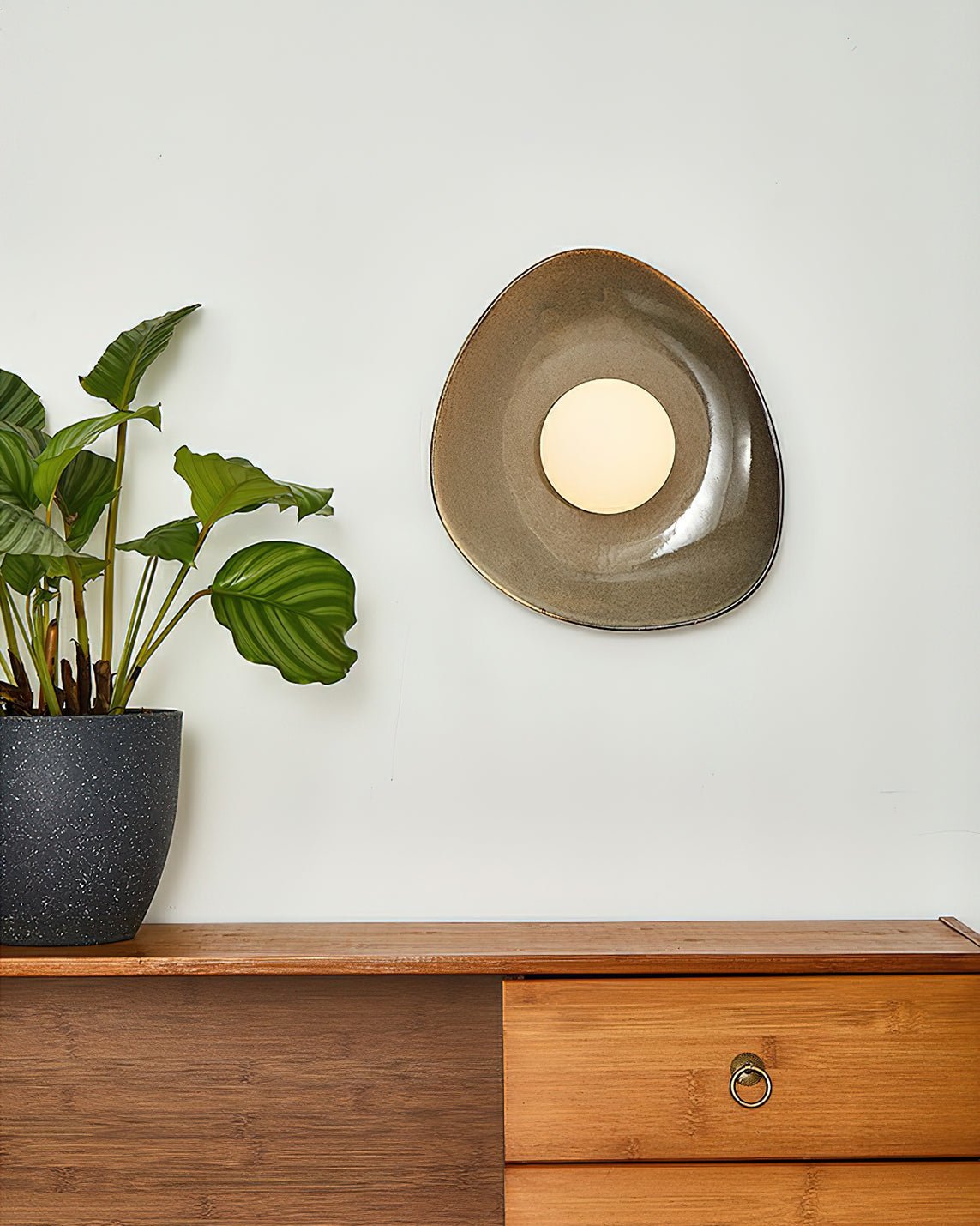 Ertalila elegante keramiske væglampe Pebble Disc