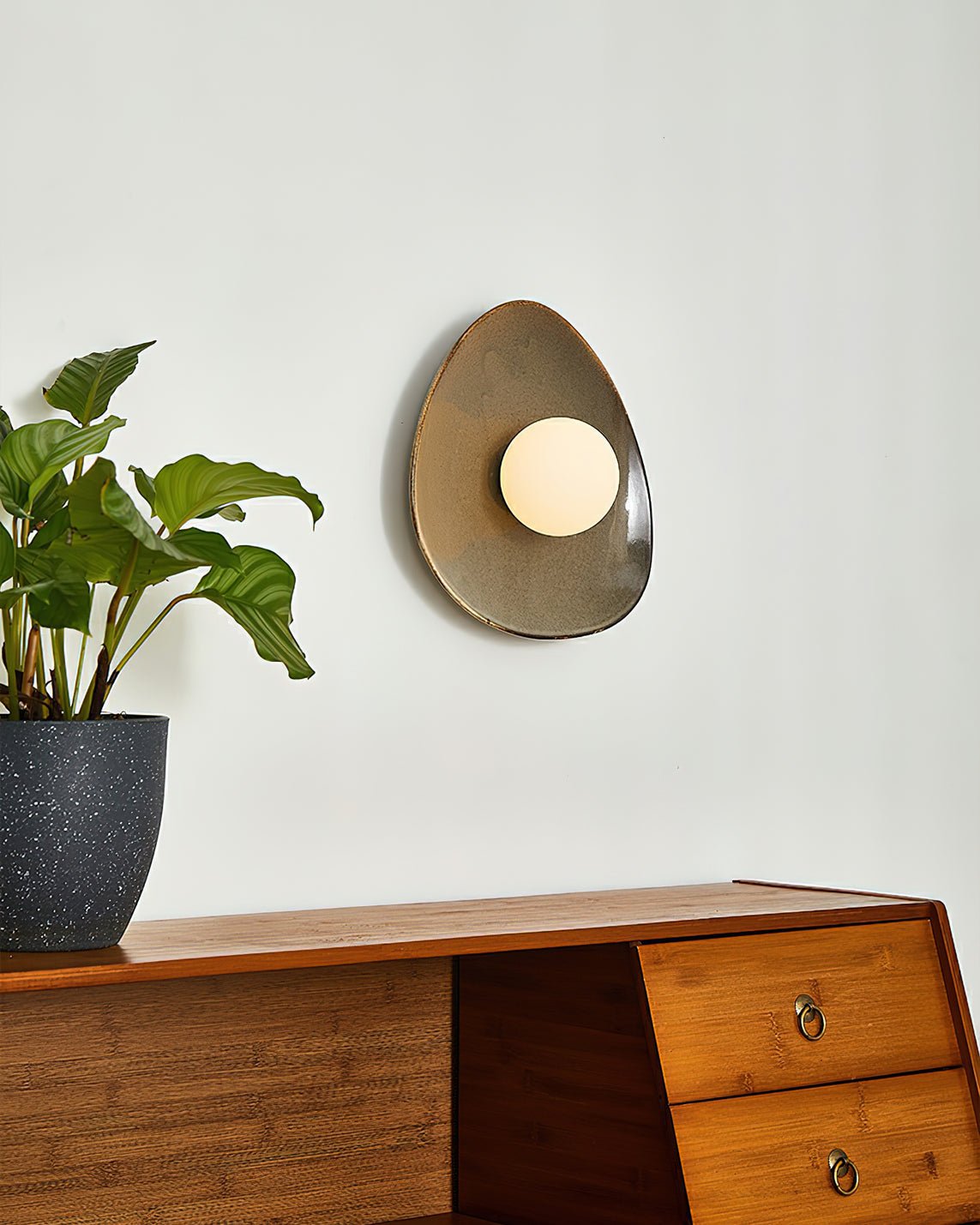 Ertalila elegante keramiske væglampe Pebble Disc