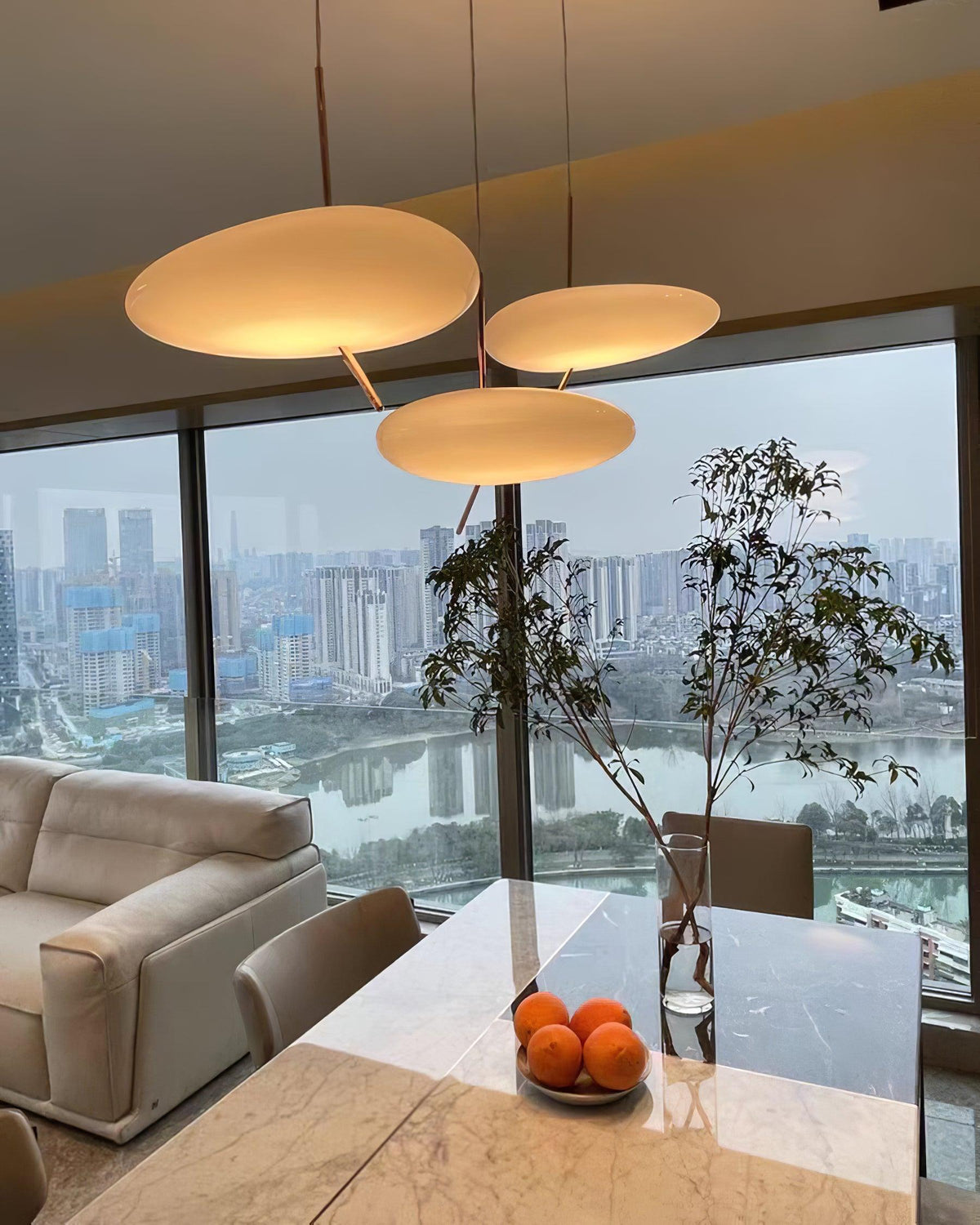 Velarena moderne pendellampe i glas
