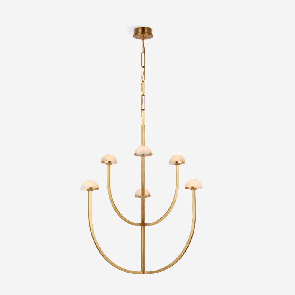 Pedra Ljuskrona Alabaster Minimalistisk Båge Geometri