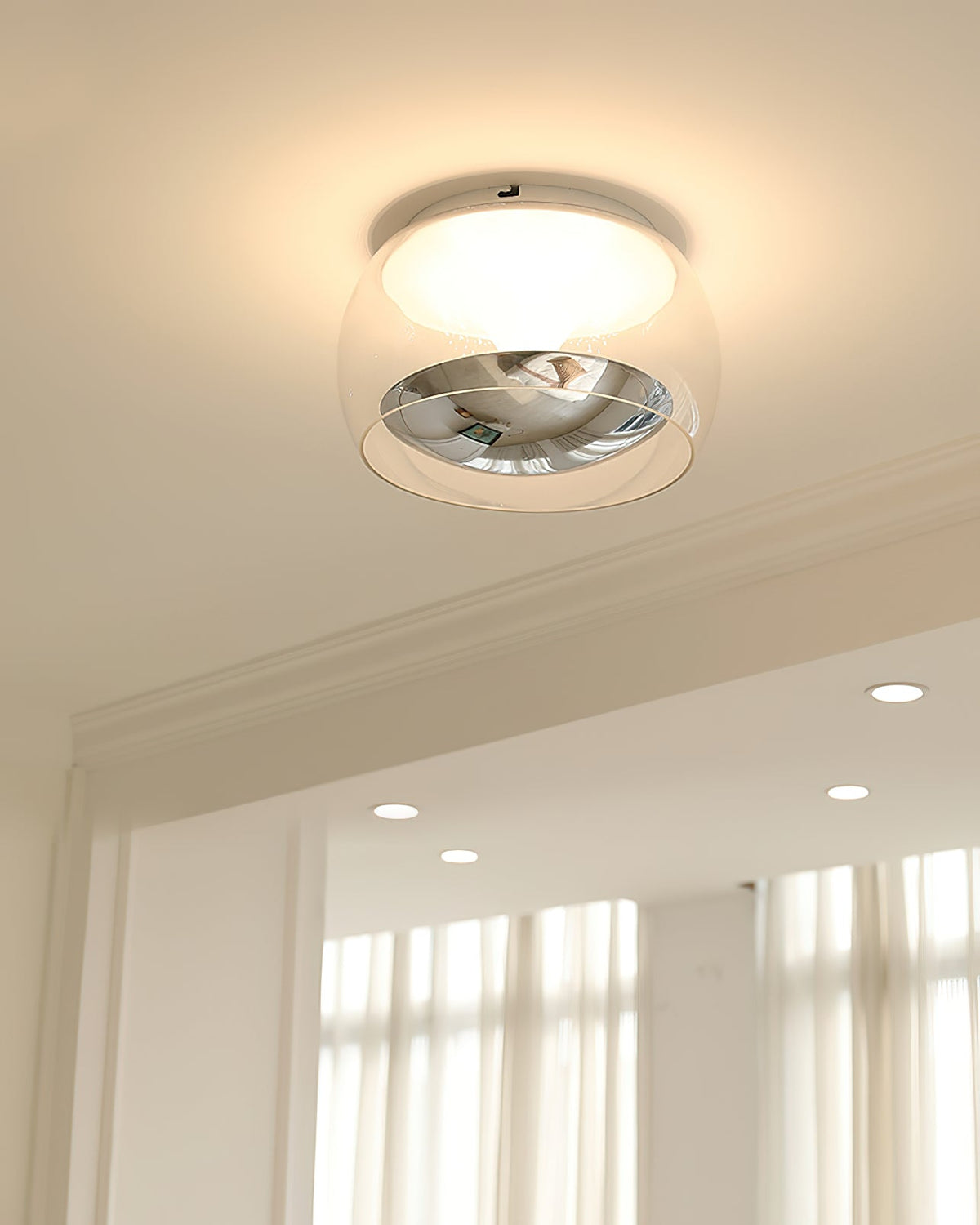 Candeeiro de teto pendente em vidro com design artístico nórdico Eshair