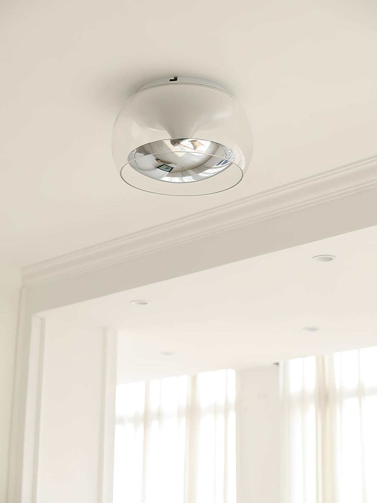 Candeeiro de teto pendente em vidro com design artístico nórdico Eshair